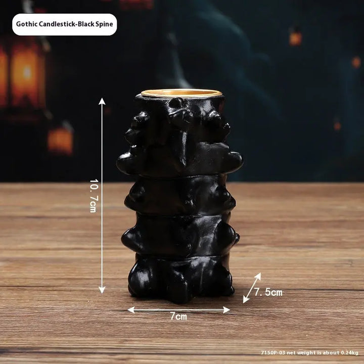 Gothic Candle Holders – Creepy Heart, Brain & Spine Designs – Unique Votive Candle Holders for Halloween Decor 8