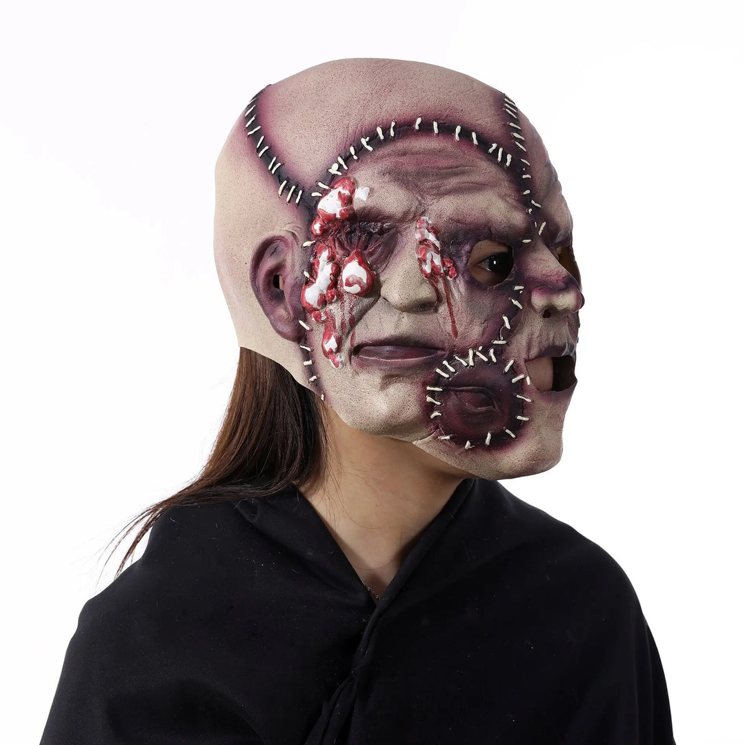 Halloween Triple Face Horror Mask – Realistic Scary Accessory for Adults 4
