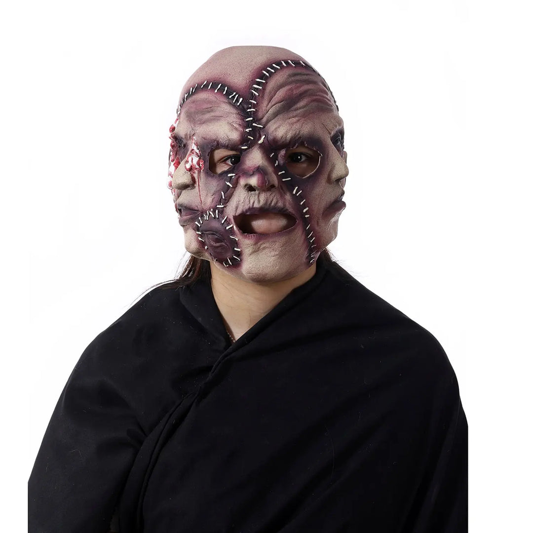 Halloween Triple Face Horror Mask – Realistic Scary Accessory for Adults 1