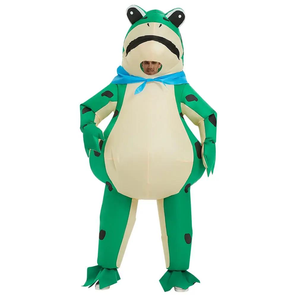 Caden - Funny Inflatable Frog Costume With Integrated Fan For Halloween Fun 3