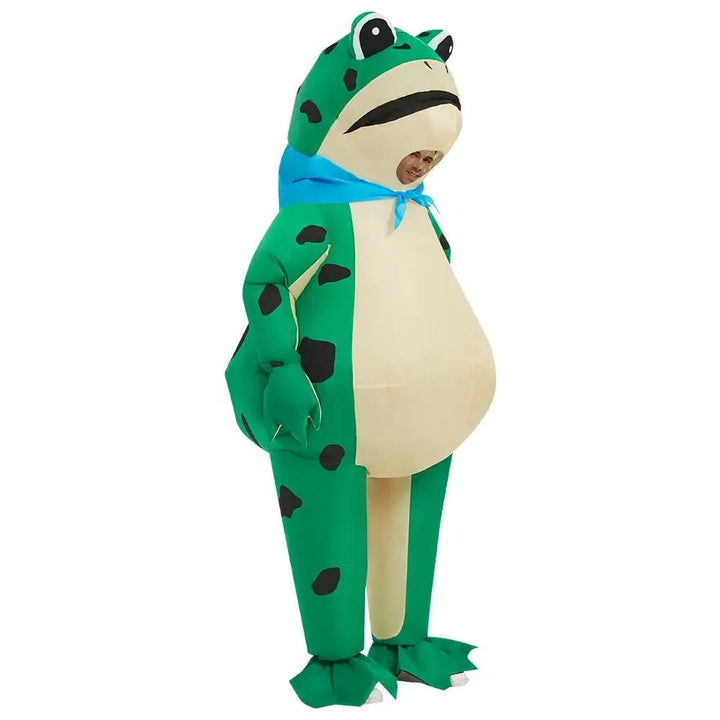 Caden - Funny Inflatable Frog Costume With Integrated Fan For Halloween Fun 4