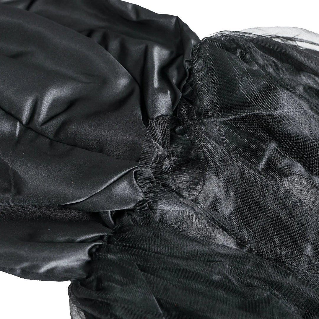 Ghost Bride Costume for Women – Elegant Black Dress with Veil, Sizes M-2XL – Perfect for Halloween Parties and Spooky Events 6