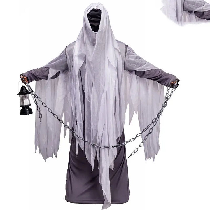 Halloween Ghost Costume – Spooky Unisex Cloak for Adults – Perfect for Scary Events 1
