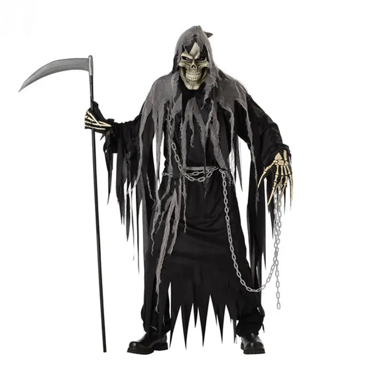 Halloween Grim Reaper Costume – Creepy Sensenmann Outfit for Men – Perfect for Parties 1