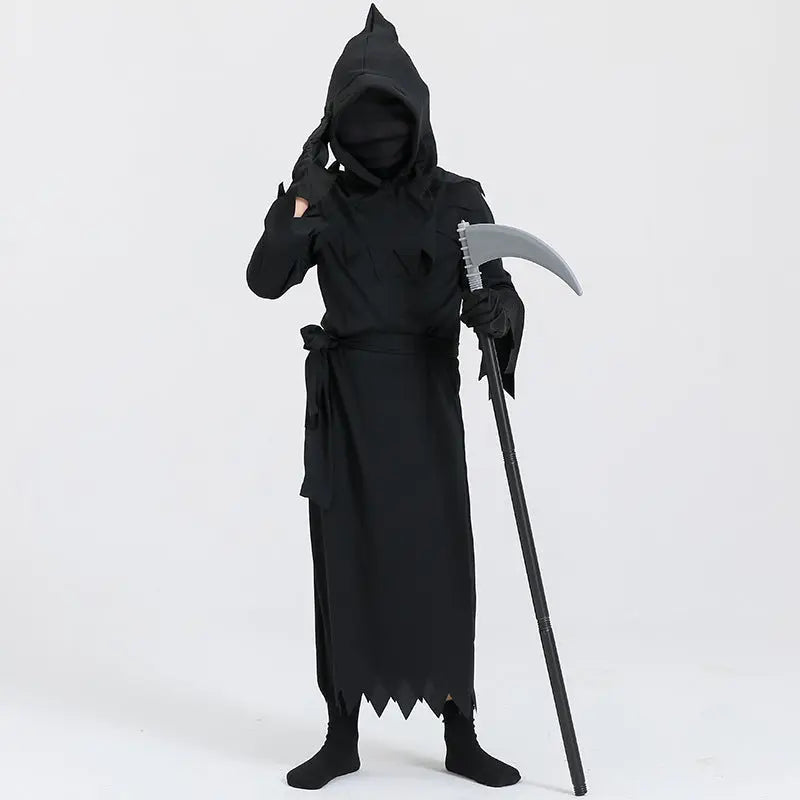 Halloween Grim Reaper Costume – Unisex Kids Scary Outfit for Trick or Treat 2