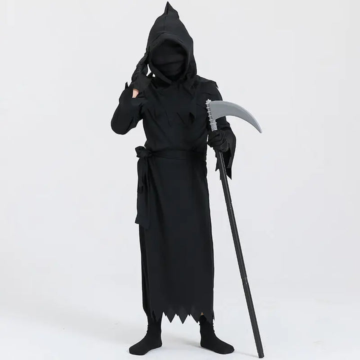 Halloween Grim Reaper Costume – Unisex Kids Scary Outfit for Trick or Treat 2