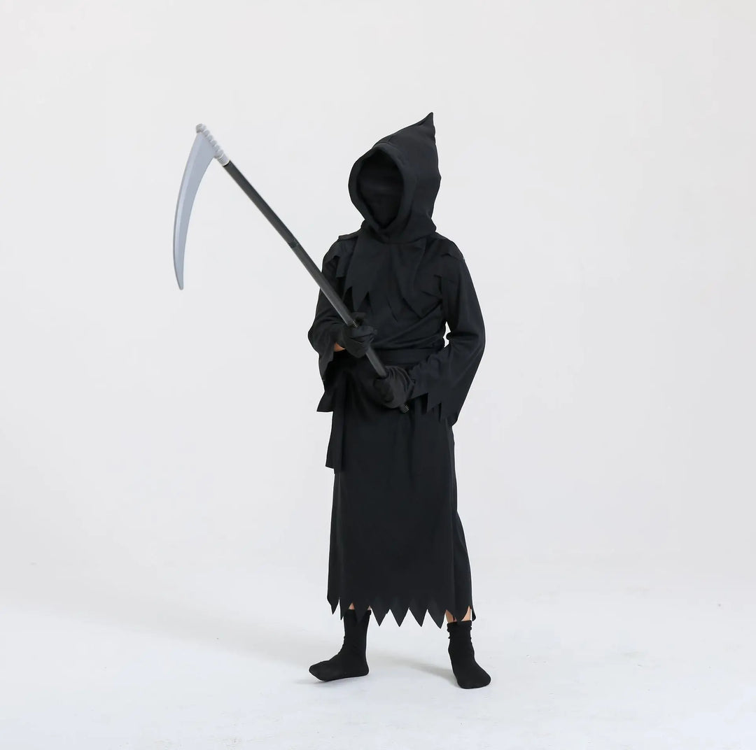 Halloween Grim Reaper Costume – Unisex Kids Scary Outfit for Trick or Treat 7