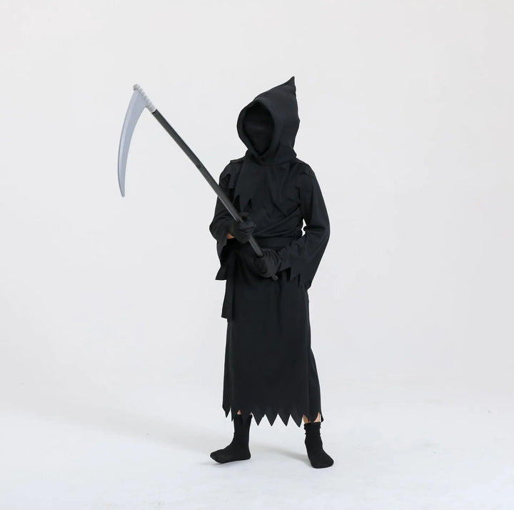 Halloween Grim Reaper Costume – Unisex Kids Scary Outfit for Trick or Treat 7