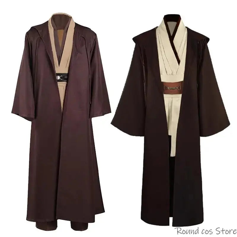Halloween Obi Wan Kenobi Jedi Costume – Unisex Robe & Accessories Set for Adults – Perfect for Halloween Parties 0