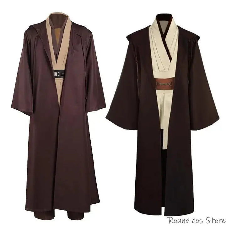 Halloween Obi Wan Kenobi Jedi Costume – Unisex Robe & Accessories Set for Adults – Perfect for Halloween Parties 0