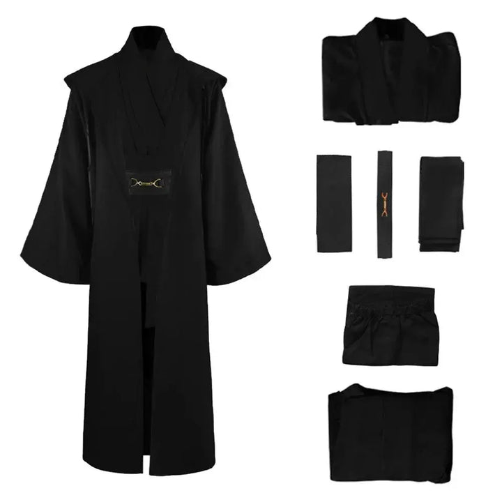 Halloween Obi Wan Kenobi Jedi Costume – Unisex Robe & Accessories Set for Adults – Perfect for Halloween Parties 4