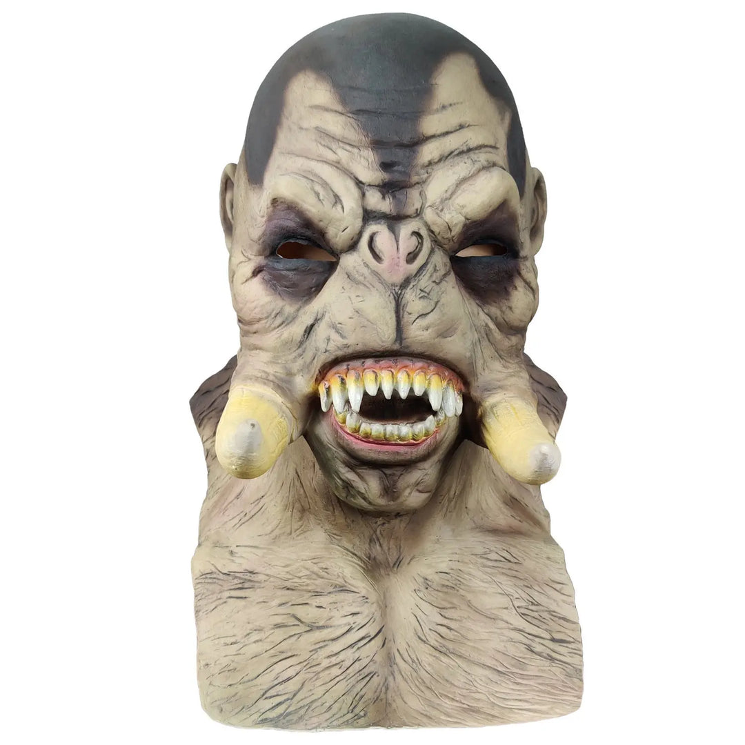 Halloween Orc Mask – Eerie Latex Costume Accessory for Adults – Perfect for Creepy Parties 4