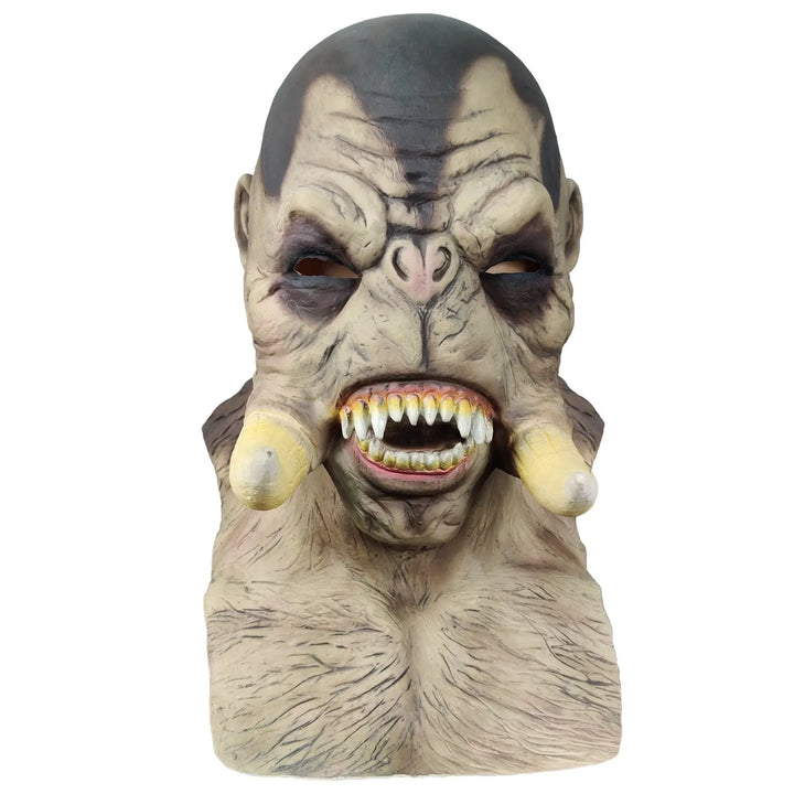 Halloween Orc Mask – Eerie Latex Costume Accessory for Adults – Perfect for Creepy Parties 4