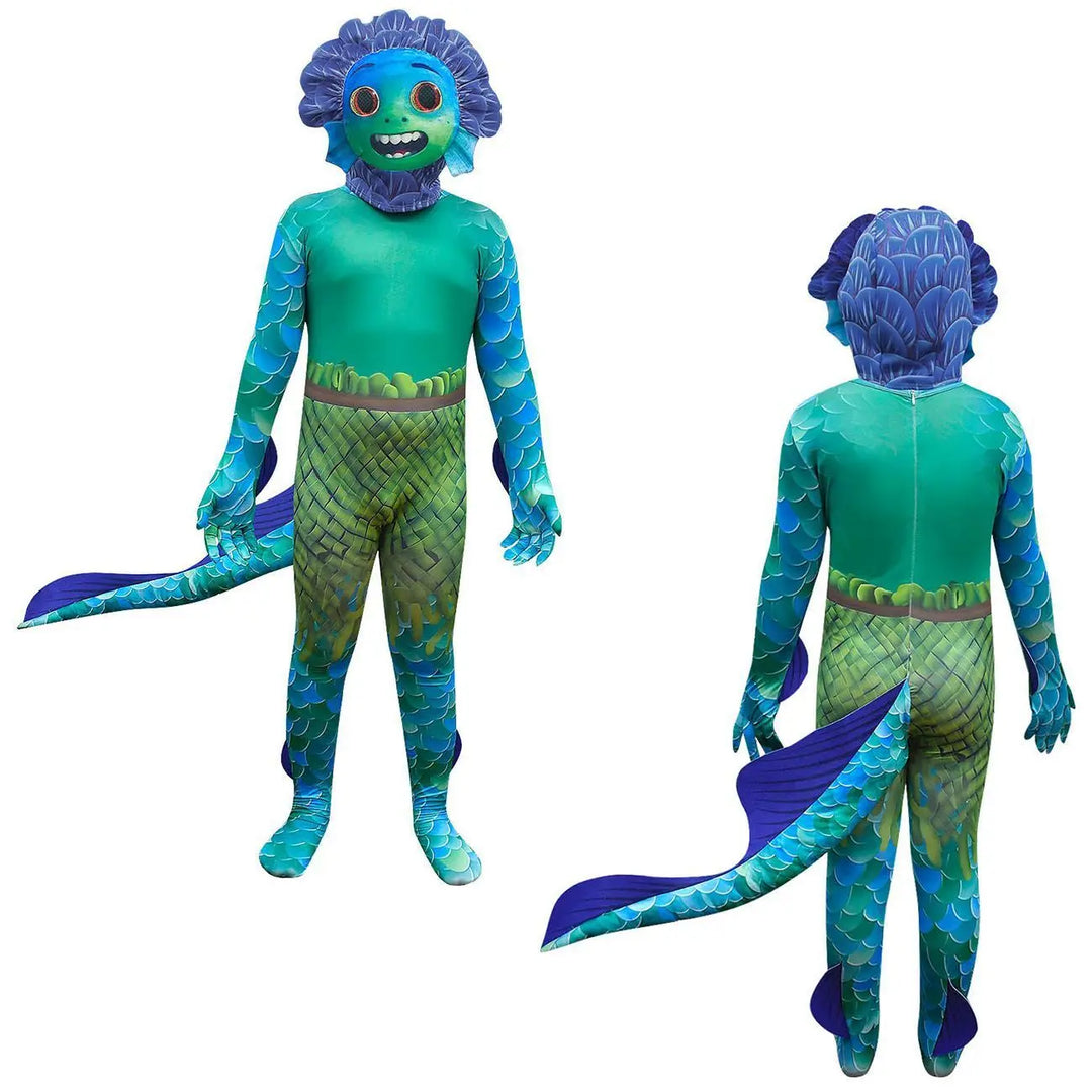 Halloween Sea Monster Costume – Fun Full-Body Outfit for Kids – Unisex Design 2