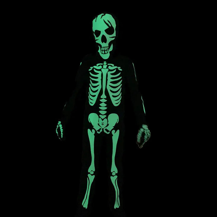 Halloween Skeleton Costume for Kids – Glow-in-the-Dark Full Body Suit – Unisex Sizes 3-10 7