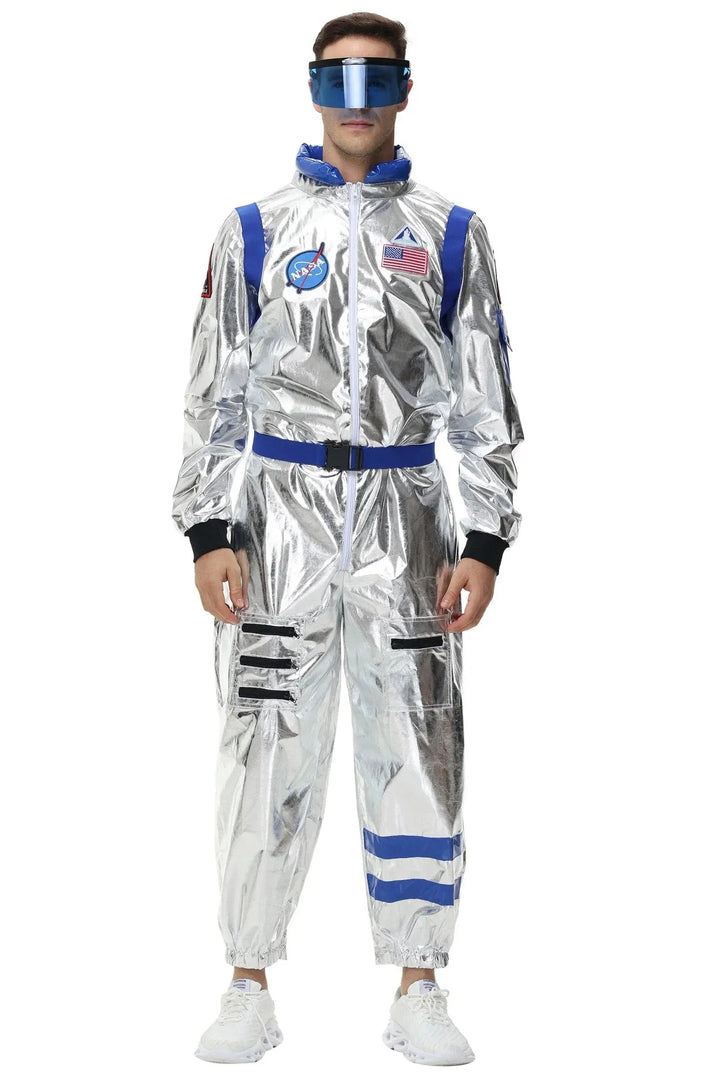 Liora - Shiny Silver Astronaut Costume With Futuristic Design For Halloween And Theme Parties 2