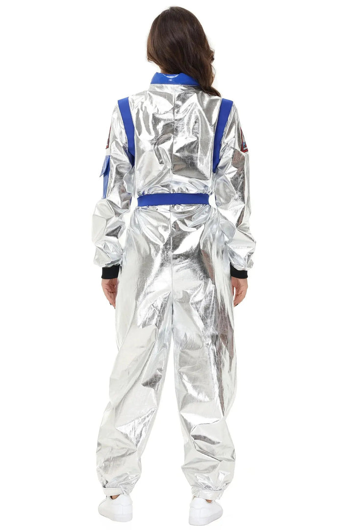 Liora - Shiny Silver Astronaut Costume With Futuristic Design For Halloween And Theme Parties 4