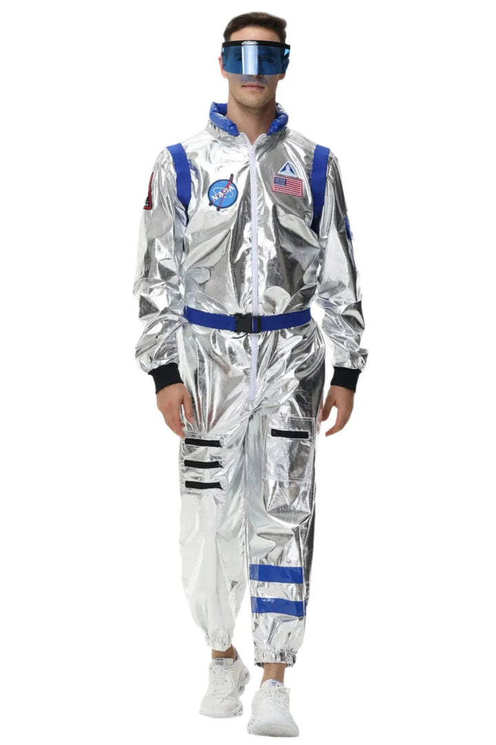 Liora - Shiny Silver Astronaut Costume With Futuristic Design For Halloween And Theme Parties 7