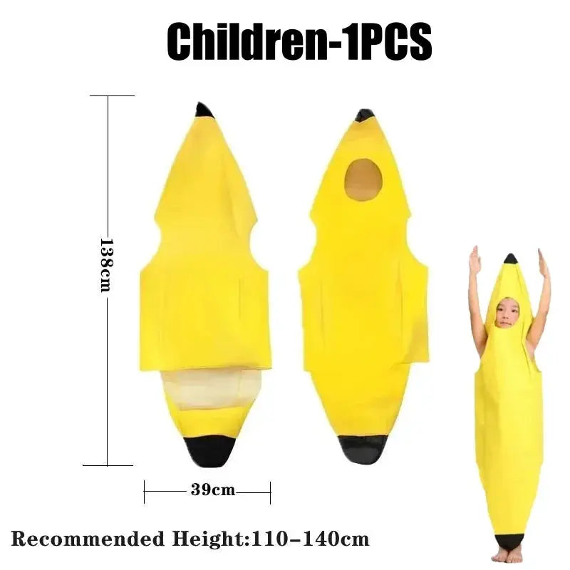Funny Banana Halloween Costume – Unisex Outfit for Kids & Adults – Perfect for Parties and Trick or Treat 12