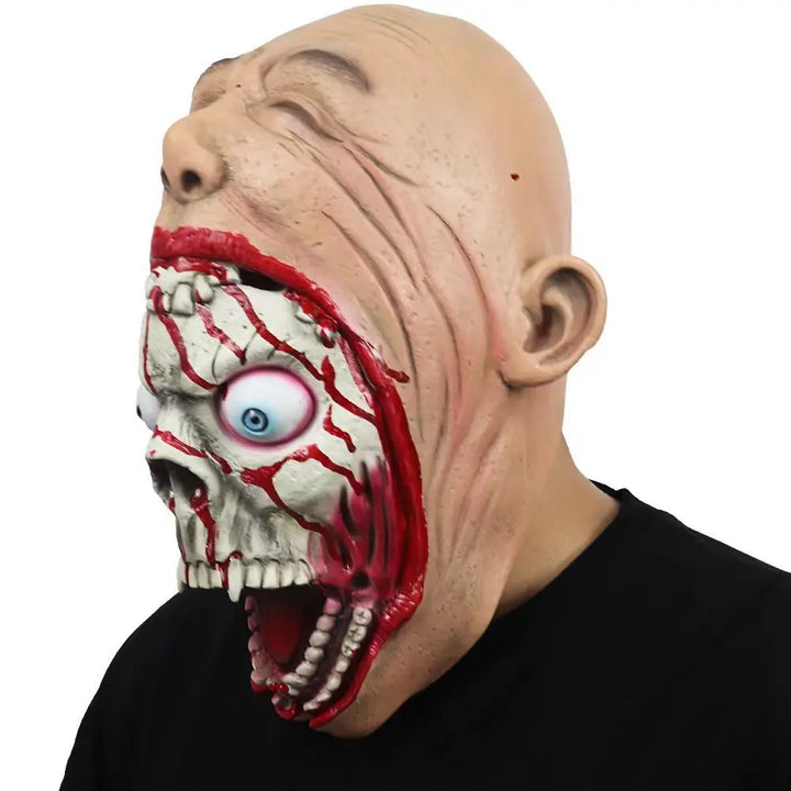 Halloween Big Mouth Latex Mask – Creepy Skull Design for Adults – Perfect for Horror Costumes & Parties 5