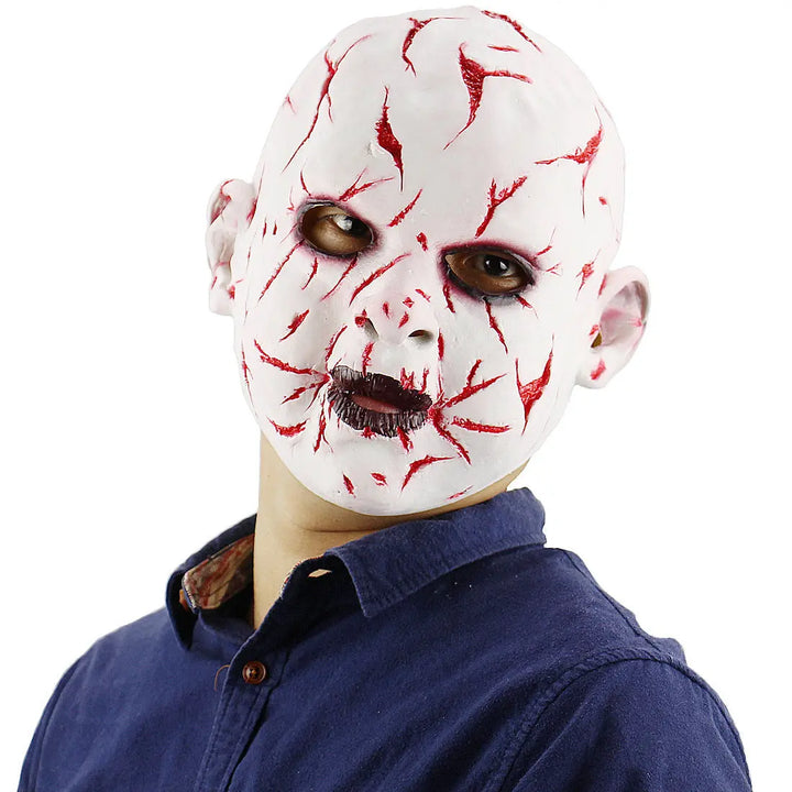 Halloween Creep Mask – Unisex Vampire Demon Latex Mask for Scary Costumes 10