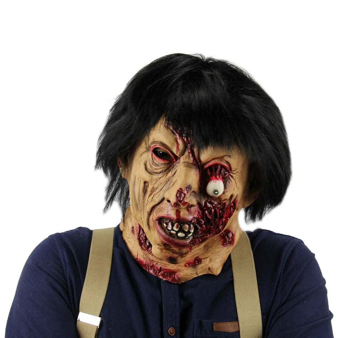 Halloween Creep Mask – Unisex Vampire Demon Latex Mask for Scary Costumes 12