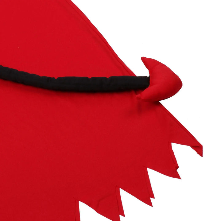 Halloween Demon Costume for Kids – Creepy Red Robe with Hood & Horns 3