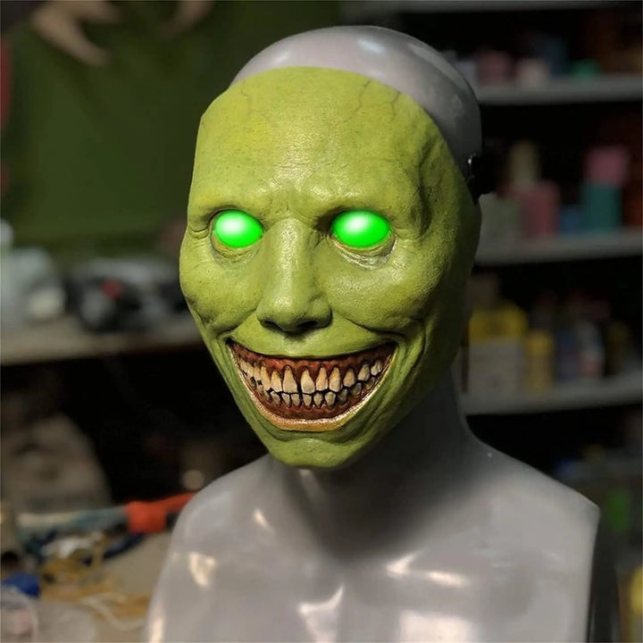 Scary Halloween Demon Mask for Adults – Realistic Latex Mask with White Eyes for Horror Parties and Trick-or-Treating 3