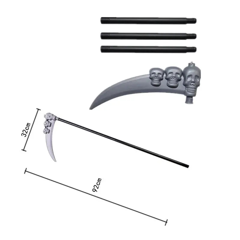 Halloween Grim Reaper Costume for Kids – Scary Black Robe with Glowing Red Eyes & Skeleton Gloves – Perfect for Trick or Treat 5