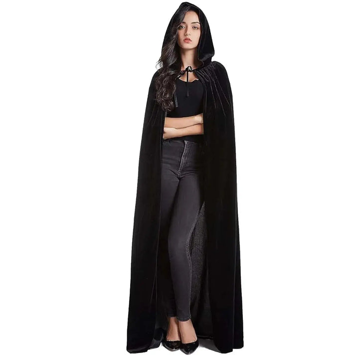 Halloween Grim Reaper Hooded Cloak – Unisex Velvet Cape in Multiple Colors – Perfect for Spooky Cosplay Events 4