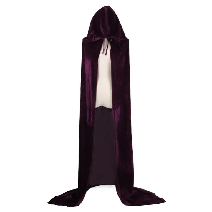 Halloween Grim Reaper Hooded Cloak – Unisex Velvet Cape in Multiple Colors – Perfect for Spooky Cosplay Events 9