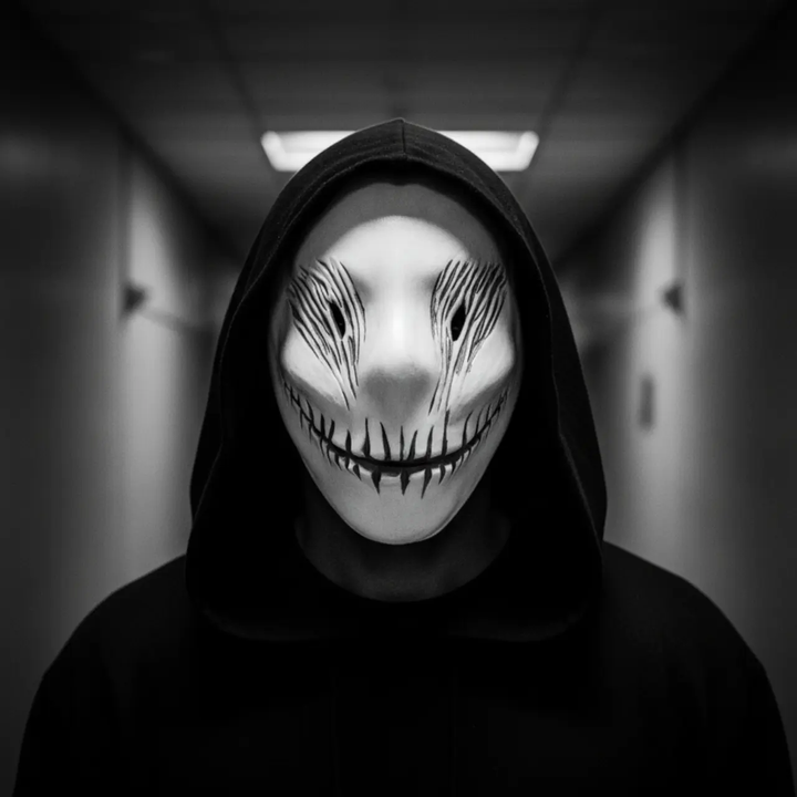 MunaWear - Costumes & Accessories - Halloween Horror Latex Mask – Scary Ghost Design for Adults – Perfect for Costume Parties and Trick or Treat -