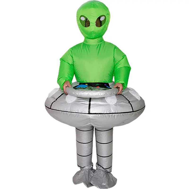 Halloween Inflatable Alien Costume with UFO – Fun Kids Outfit for Parties 2
