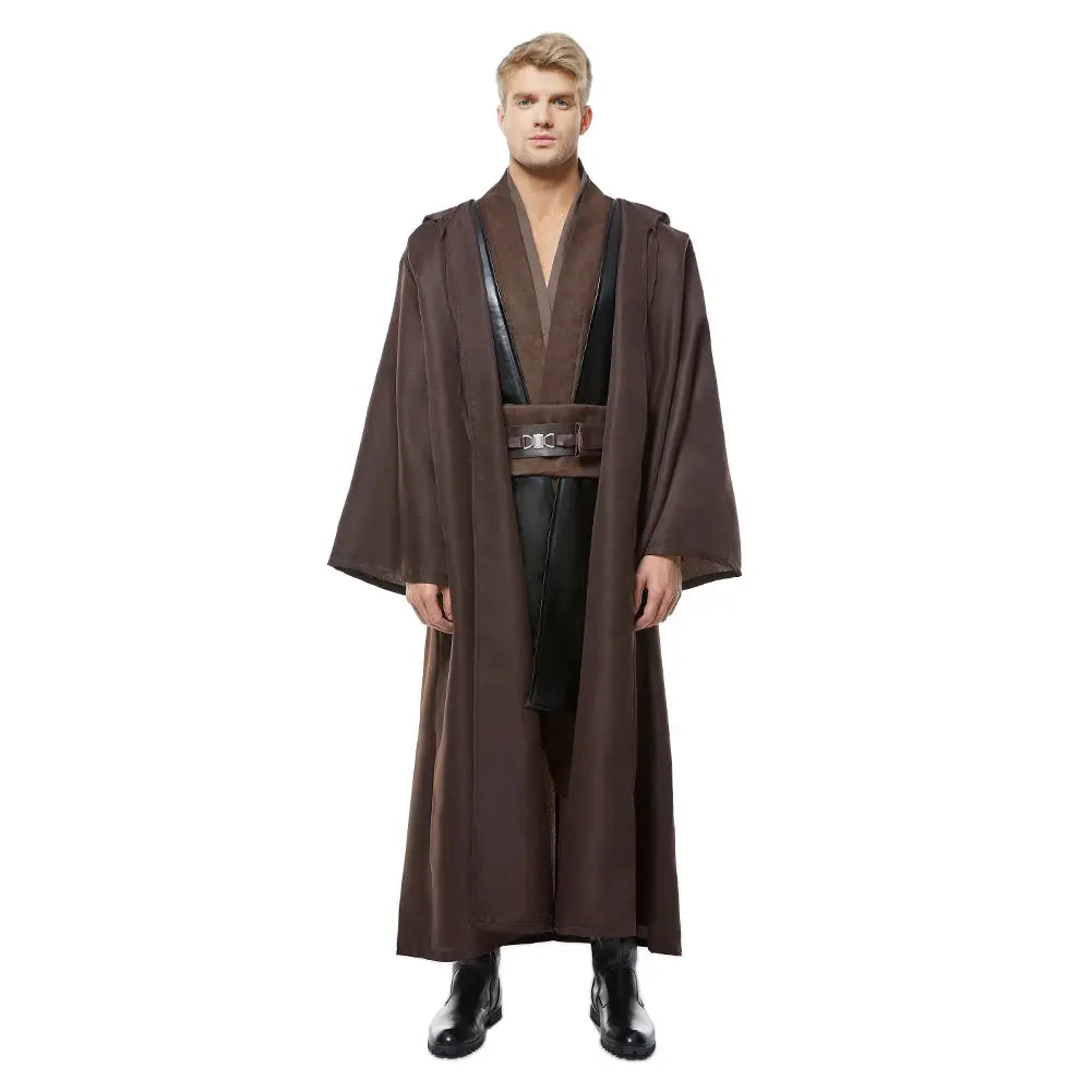 Halloween Jedi Anakin Skywalker Costume – Complete Cloak & Tunic Set for Men – Perfect for Halloween Parties 1