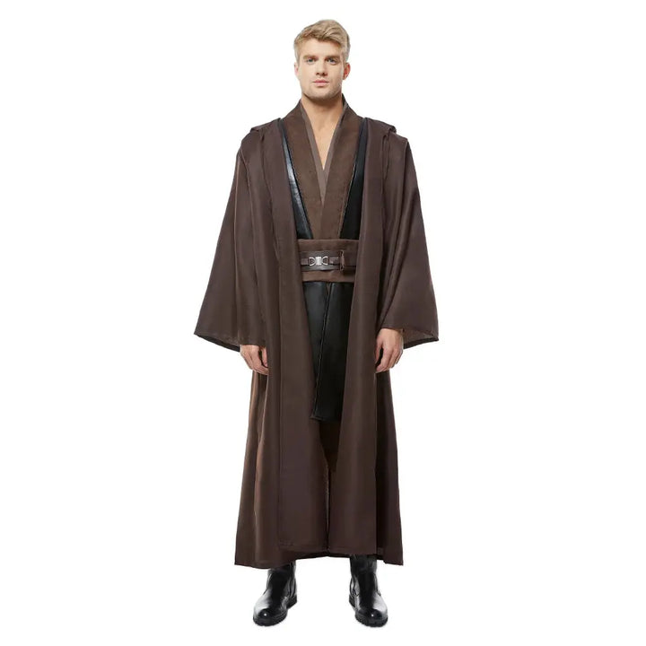 Halloween Jedi Anakin Skywalker Costume – Complete Cloak & Tunic Set for Men – Perfect for Halloween Parties 1