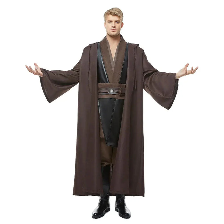 Halloween Jedi Anakin Skywalker Costume – Complete Cloak & Tunic Set for Men – Perfect for Halloween Parties 3