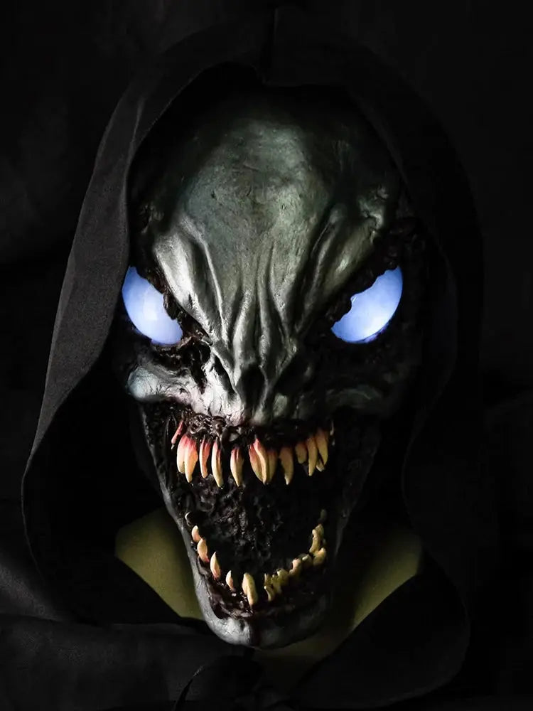 Halloween Scary Poison Mask – Creepy Exorcist Latex Design with White Eyes – Perfect for Adult Parties 0