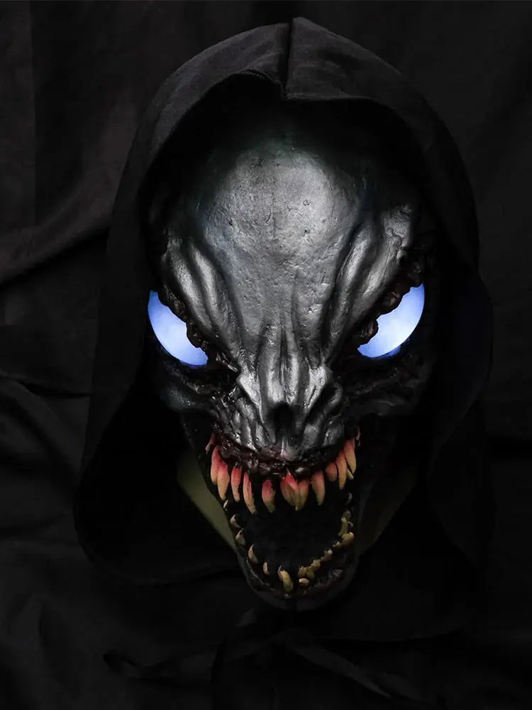 Halloween Scary Poison Mask – Creepy Exorcist Latex Design with White Eyes – Perfect for Adult Parties 5