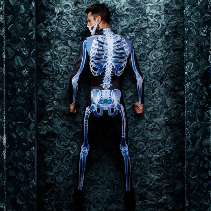 MunaWear - Costumes & Accessories - Halloween Skeleton Costume – Full Body Suit for Men & Women – Unisex Creepy Outfit for Parties -
