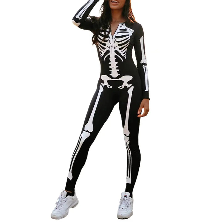 Liora - Eye-Catching Skeleton Costume With One-Piece Design For Halloween Fun 3