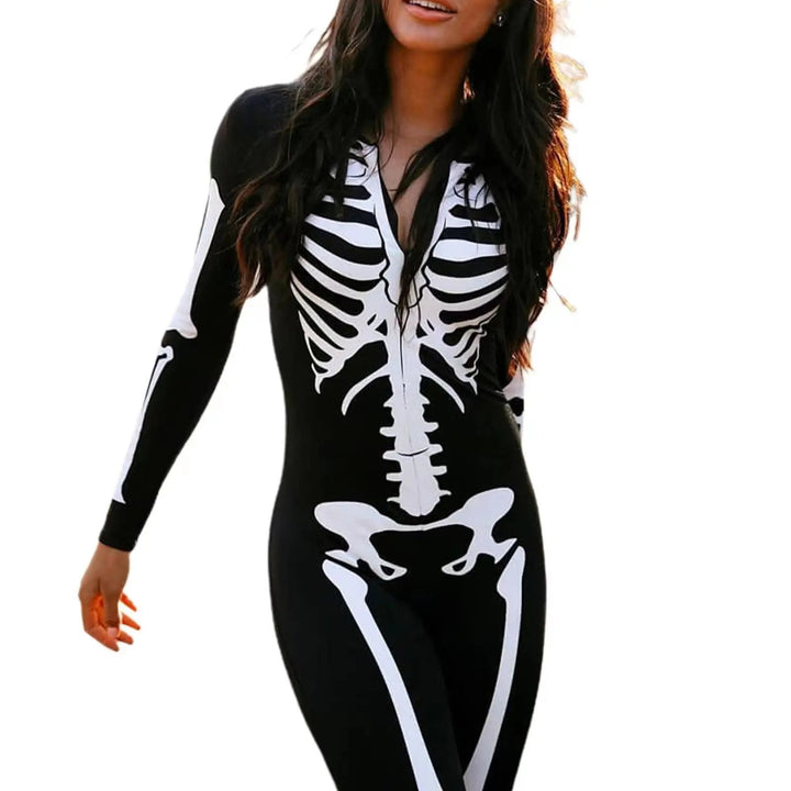 Liora - Eye-Catching Skeleton Costume With One-Piece Design For Halloween Fun 4