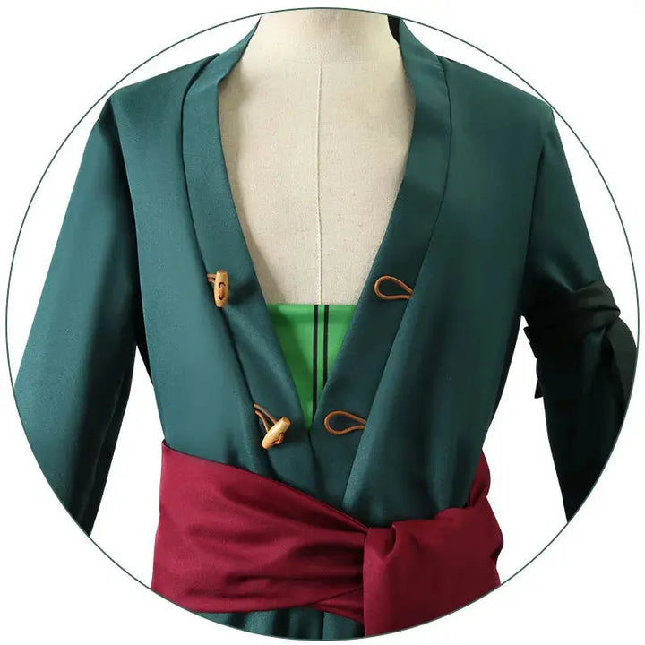 Halloween Roronoa Zoro Cosplay Costume – Eye-Catching Kimono Robe & Cloak for Anime Fans – Perfect for Parties 1