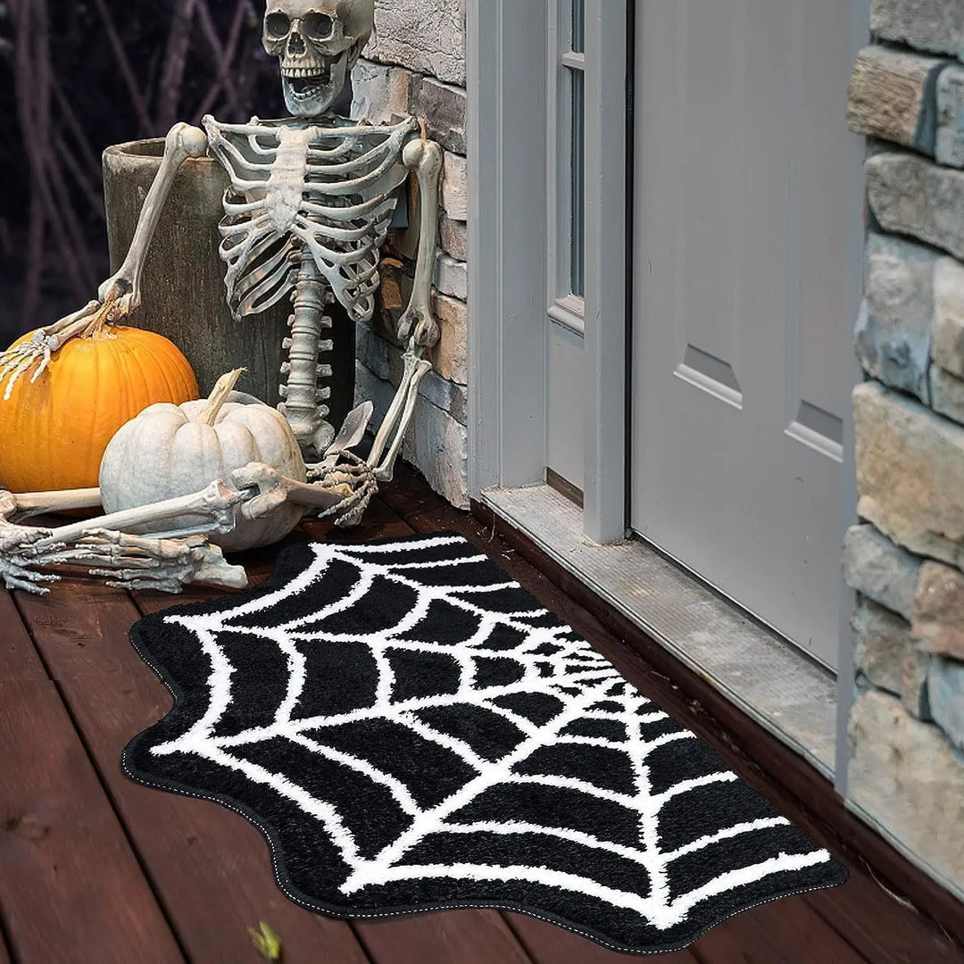 Halloween Spider Web Door Mat – Durable Outdoor Mat for Parties and Events – Non-Slip, Easy to Clean, 40x60 cm to 80x120 cm Sizes 2
