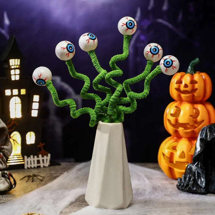 Creepy Halloween Decoration Plant with Eyes – Spooky Table Décor for Parties – 20 Pieces 2