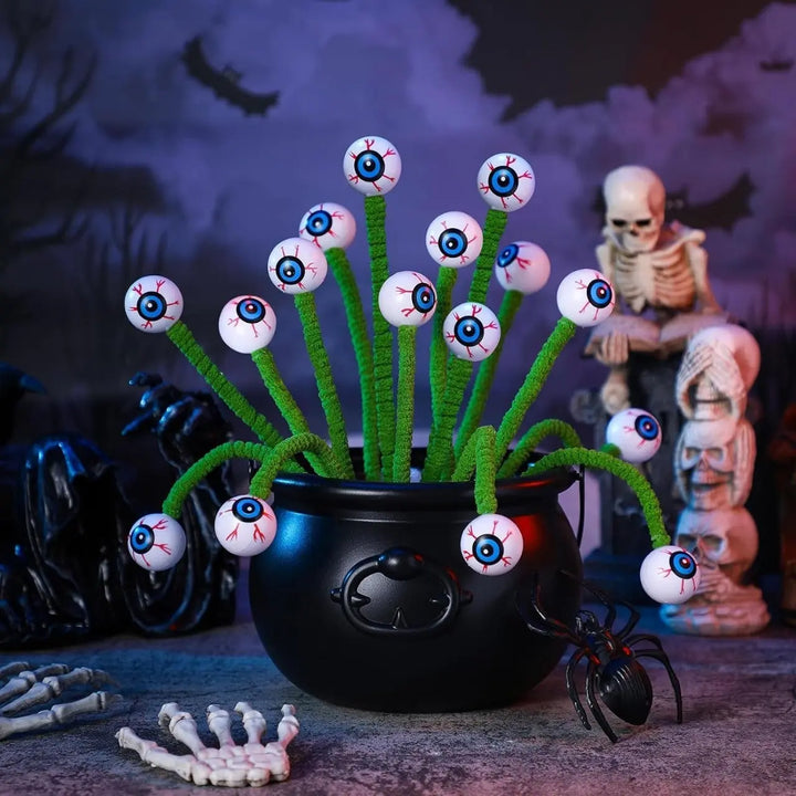 Creepy Halloween Decoration Plant with Eyes – Spooky Table Décor for Parties – 20 Pieces 3