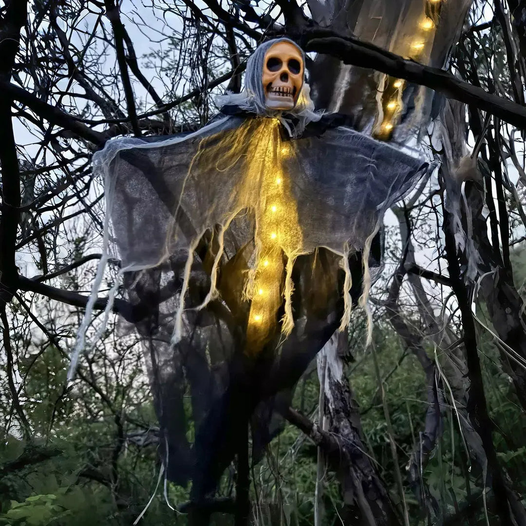 Creepy Halloween Ghost Decoration – LED Hanging Spooky Decor for Parties & Garden 1