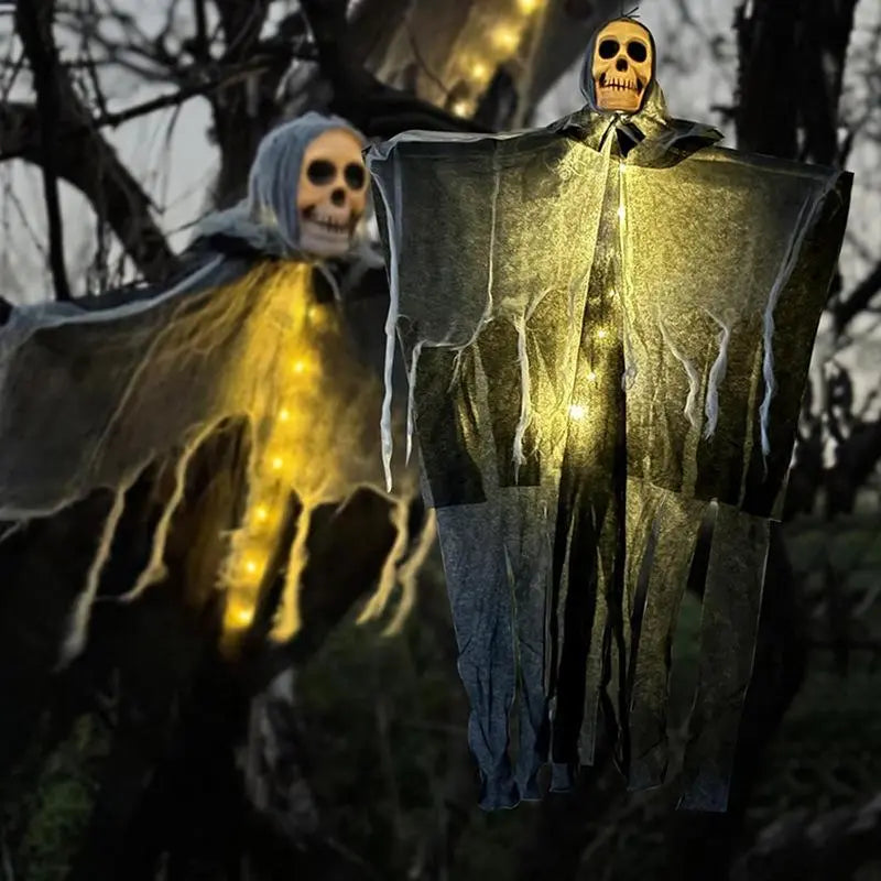 Creepy Halloween Ghost Decoration – LED Hanging Spooky Decor for Parties & Garden 3