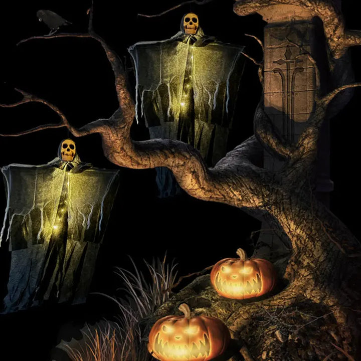 Creepy Halloween Ghost Decoration – LED Hanging Spooky Decor for Parties & Garden 6