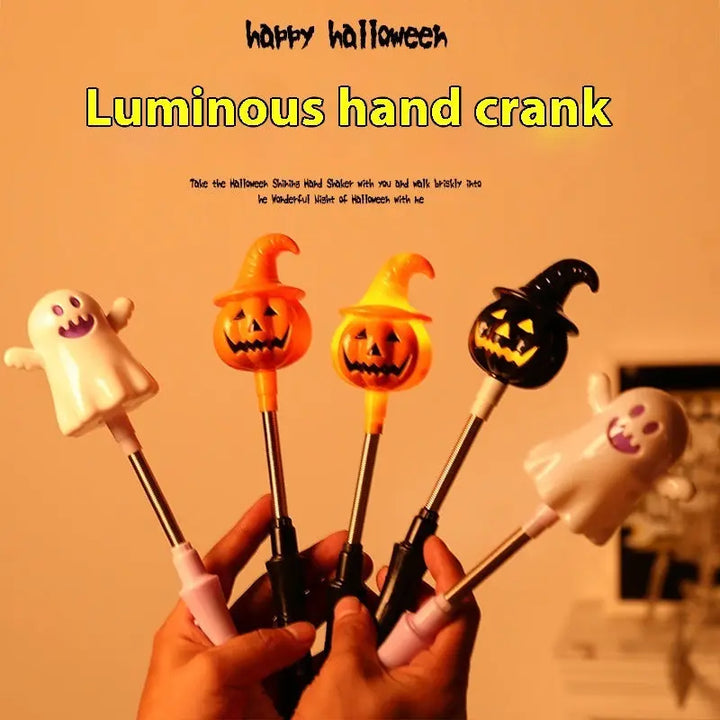 Halloween Hand Crank Magic Wand – Bright Pumpkin & Ghost Design – Perfect for Kids Costumes 2