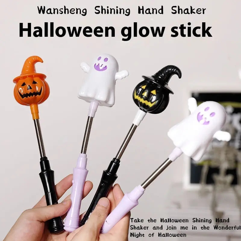 Halloween Hand Crank Magic Wand – Bright Pumpkin & Ghost Design – Perfect for Kids Costumes 5